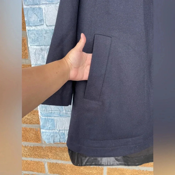 PRET POUR PARTIR WOOL WATERPROOF FABRIC MIX NYMPHEA COAT SIZE 38 /8 - Picture 4 of 13